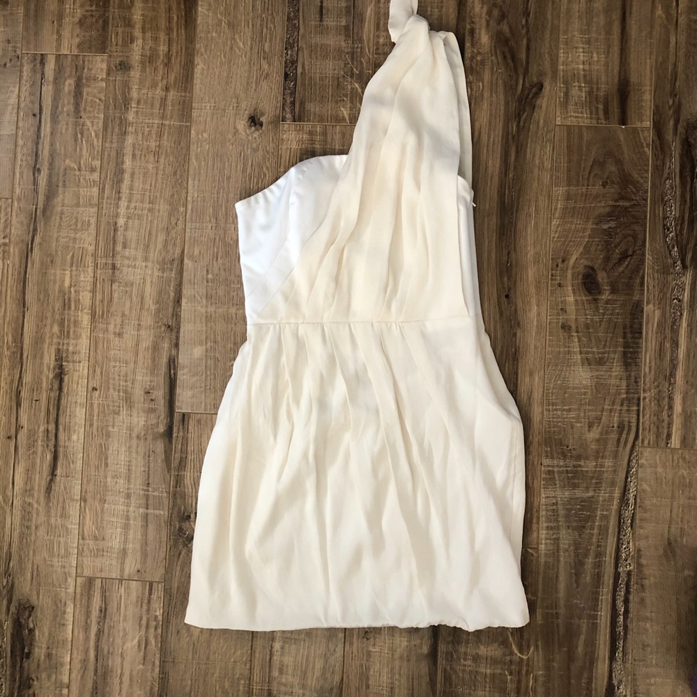 BLACK HALO White Grecian Silk Dress